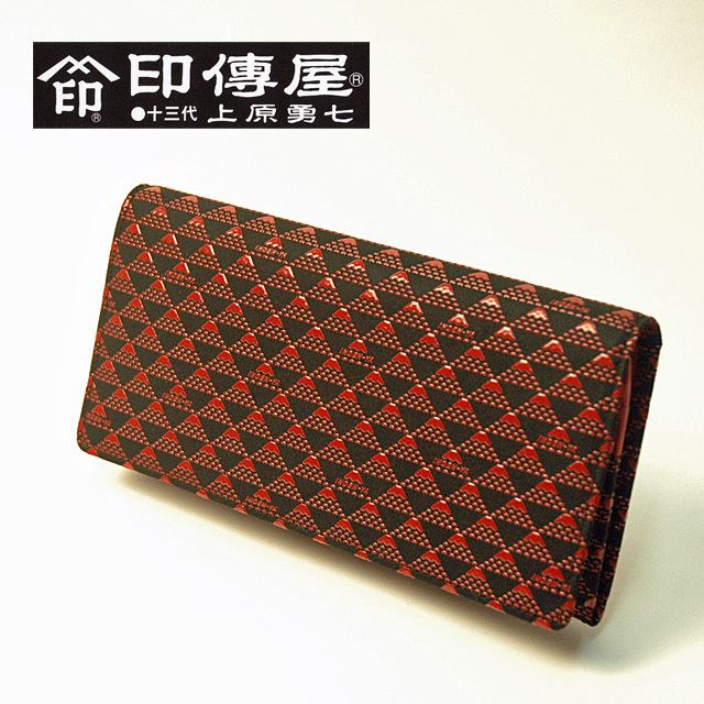 印傳屋（INDEN-YA） 印伝長財布 印伝屋 日本製 甲州印伝 鹿皮 漆塗り