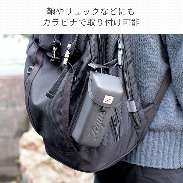 サングラスケース ハードシェルケース カラビナ付き AS-038 ブラック