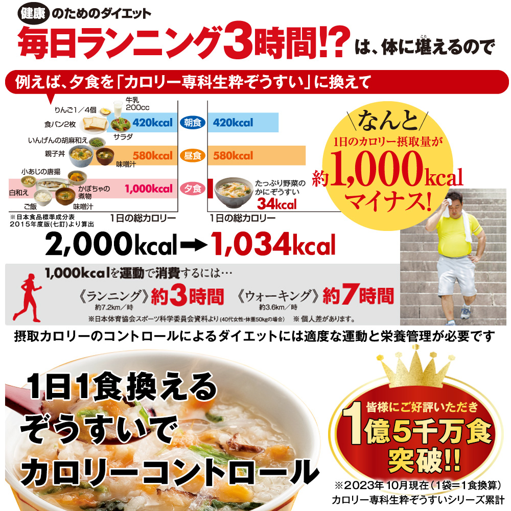 カロリー専科生粋ぞうすい海の幸36日間チャレンジタイプ : は