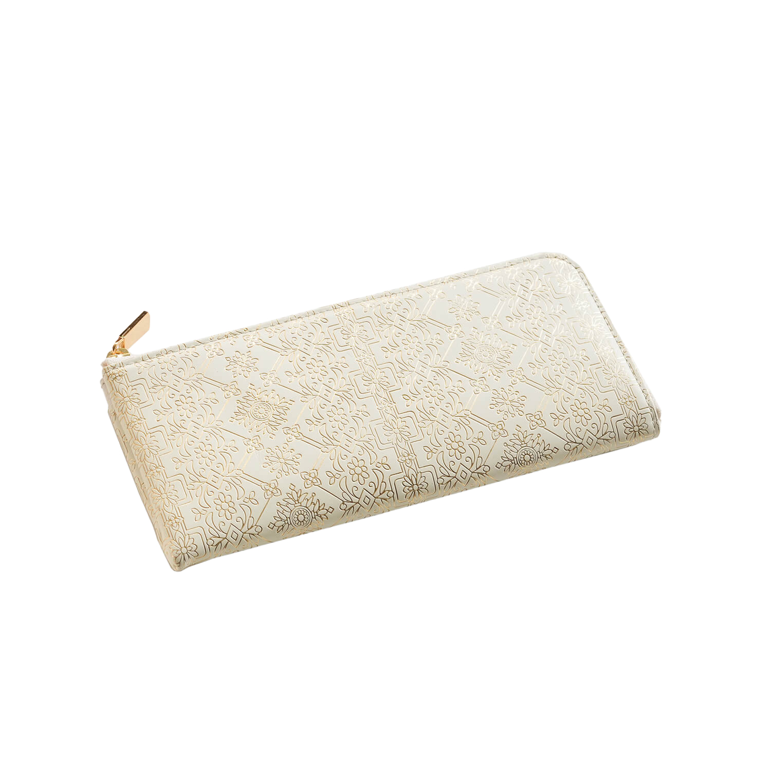 友禅文庫 L字ファスナー長財布 長財布 日本製 手作業 花柄 白 おしゃれ