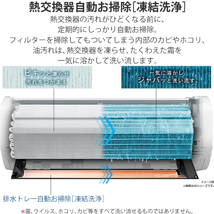 メガ暖 白くまくん エアコン おもに20畳 日立 2024年モデル XKシリーズ