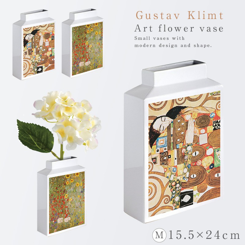 名画 グッズ フラワーベース 陶器 一輪挿し 花瓶 オブジェ 置物 絵画