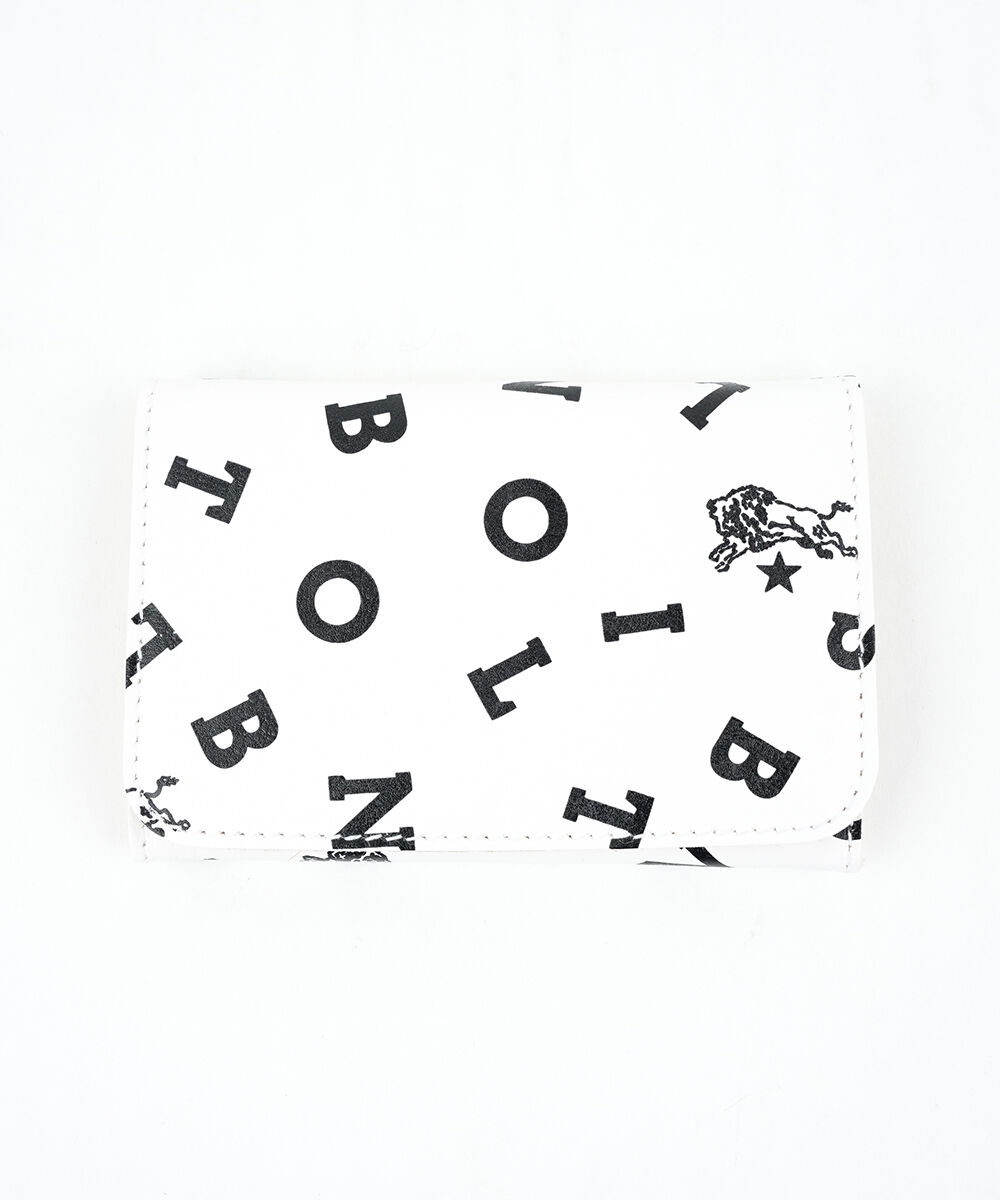 IL BISONTE（イルビゾンテ） ロゴプリンテッドレザー フラップ カード