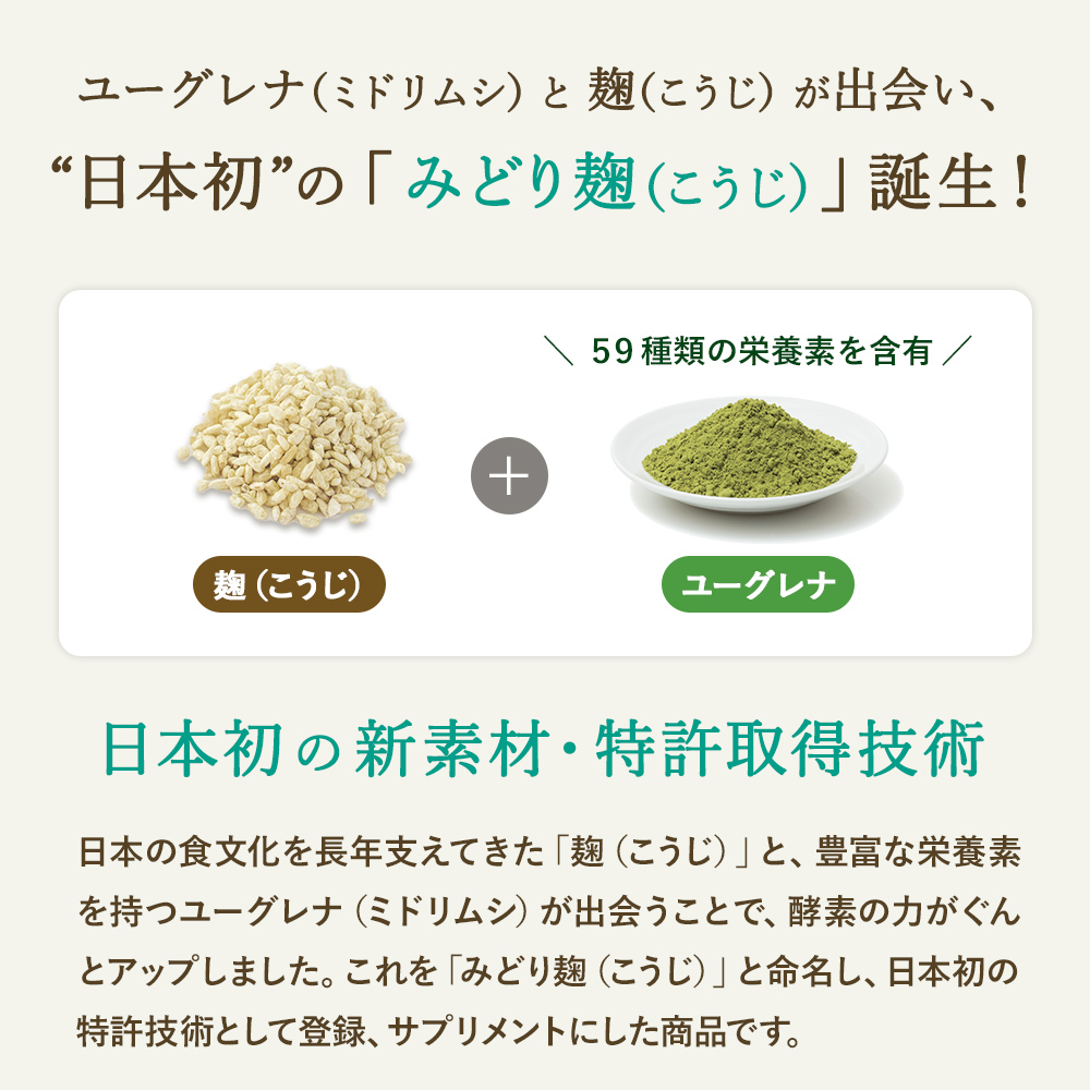 ユーグレナ 【公式】 ユーグレナのみどり麹 ミドリムシ サプリメント