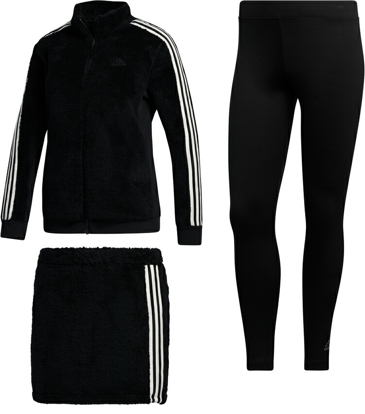 adidas（アディダス） スリーストライプス ボアフリース 3P