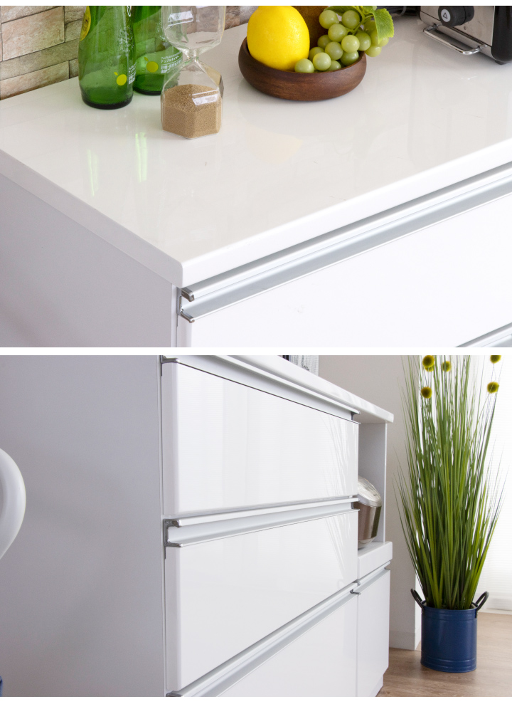 キッチンカウンター カウンターキッチン 幅90 ホワイト 白 おしゃれ