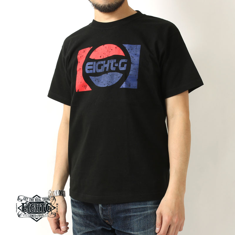 EIGHT-G（エイトジー） Tシャツ プリント カラーTシャツ ロゴ 半袖