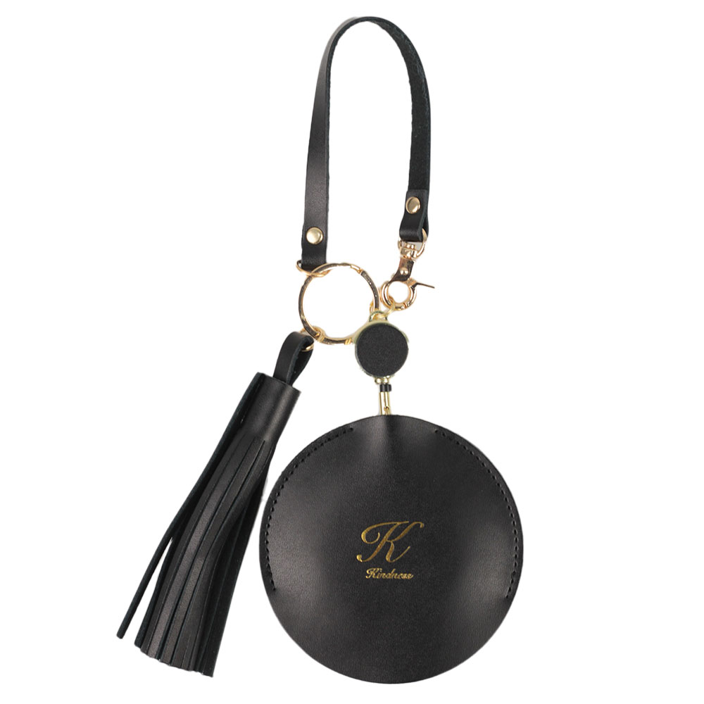 バッグチャーム タッセル リールキー 本革 リアルレザー レザー