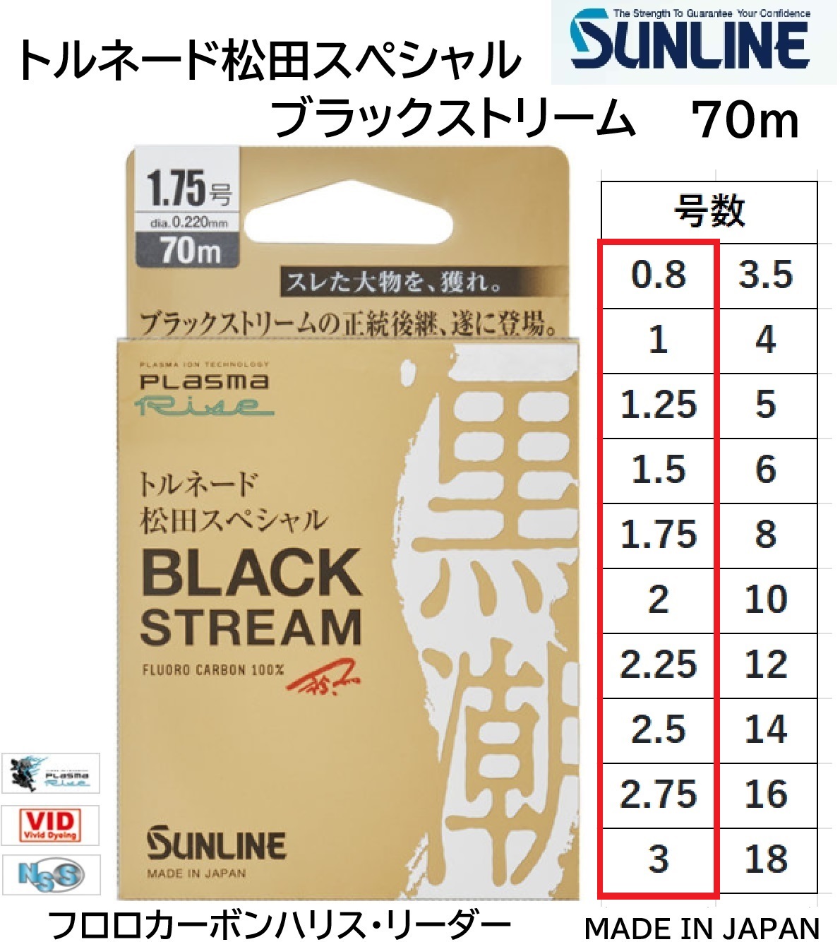 サンライン（SUNLINE） トルネード松田スペシャルブラックストリーム