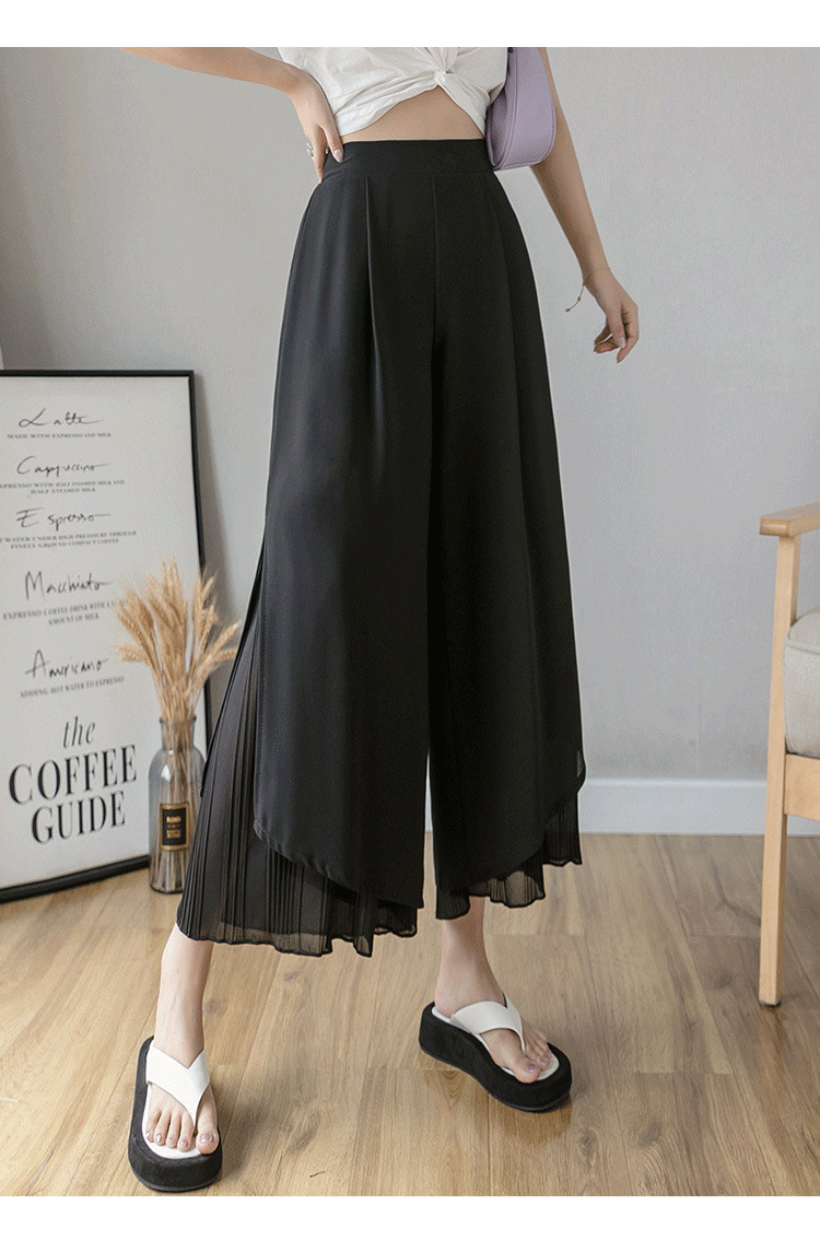 パンツ シフォンパンツ ワイドパンツ ガウチョパンツ レディース