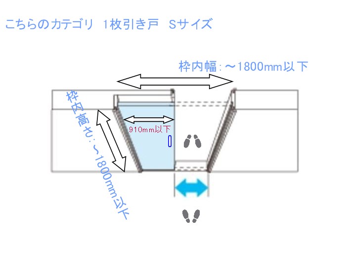 オーダー引き戸 室内対応 (商品コード：ks-027) 木製建具 1枚引き戸 片