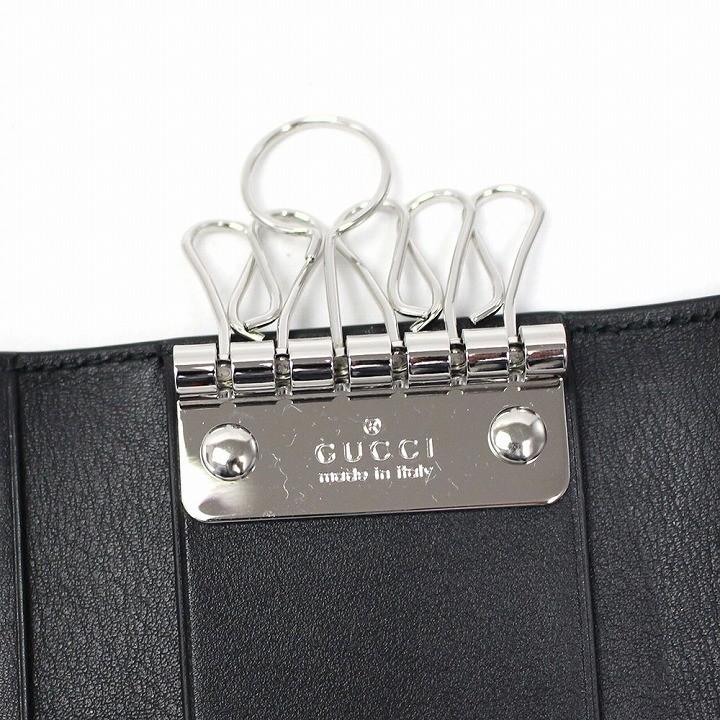 グッチシマ グッチ GUCCI キーケース ブラック レザー GG メンズ