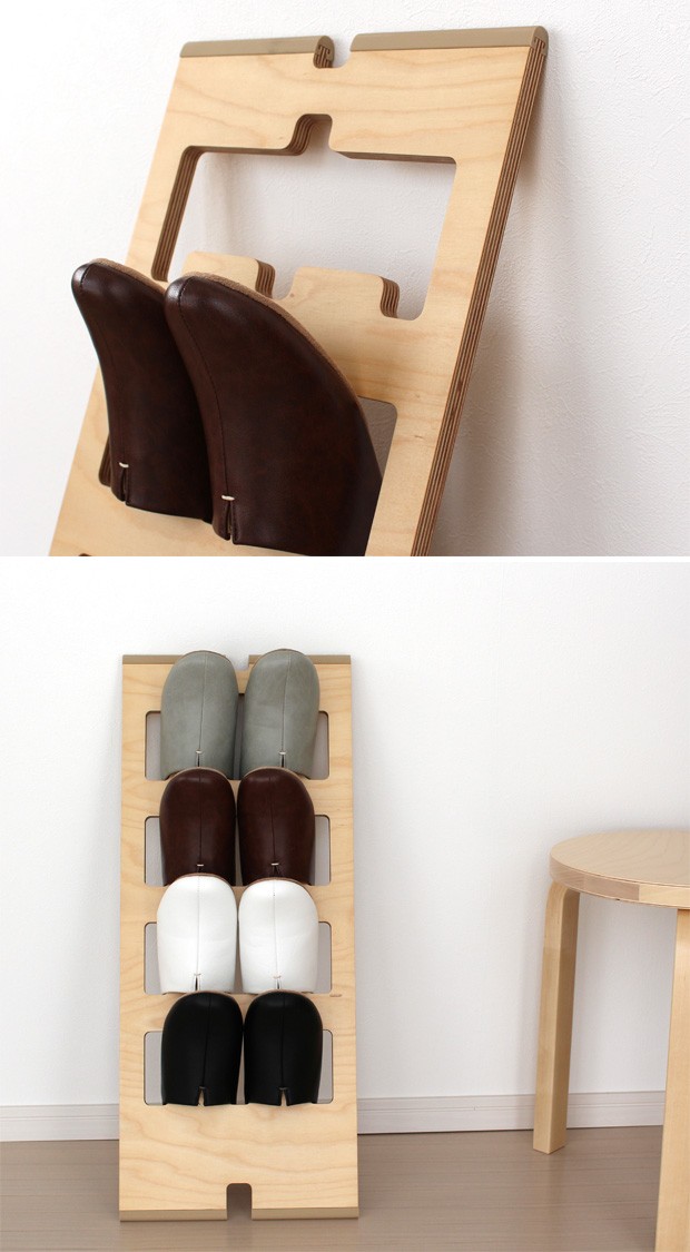 2/22はポイント10倍／ Eau FLAT フラット スリッパラック 立て掛け