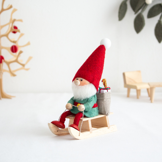 今季完売】ノルディカニッセ そりに乗ったサンタ Joy to the world