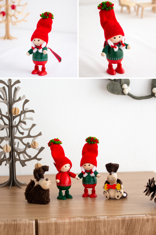 今季完売】ノルディカニッセ ツインズ 緑のセーターの胴長の女の子