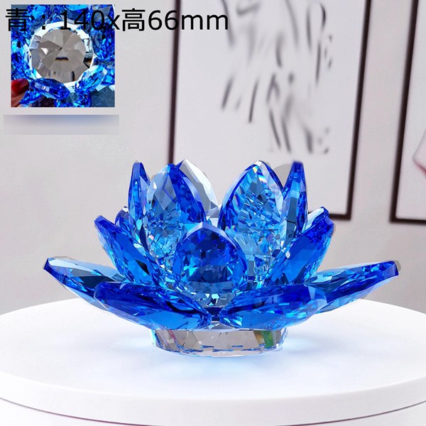 蓮の花 クリスタル ガラス 置物 ヒーリング インテリア ハス