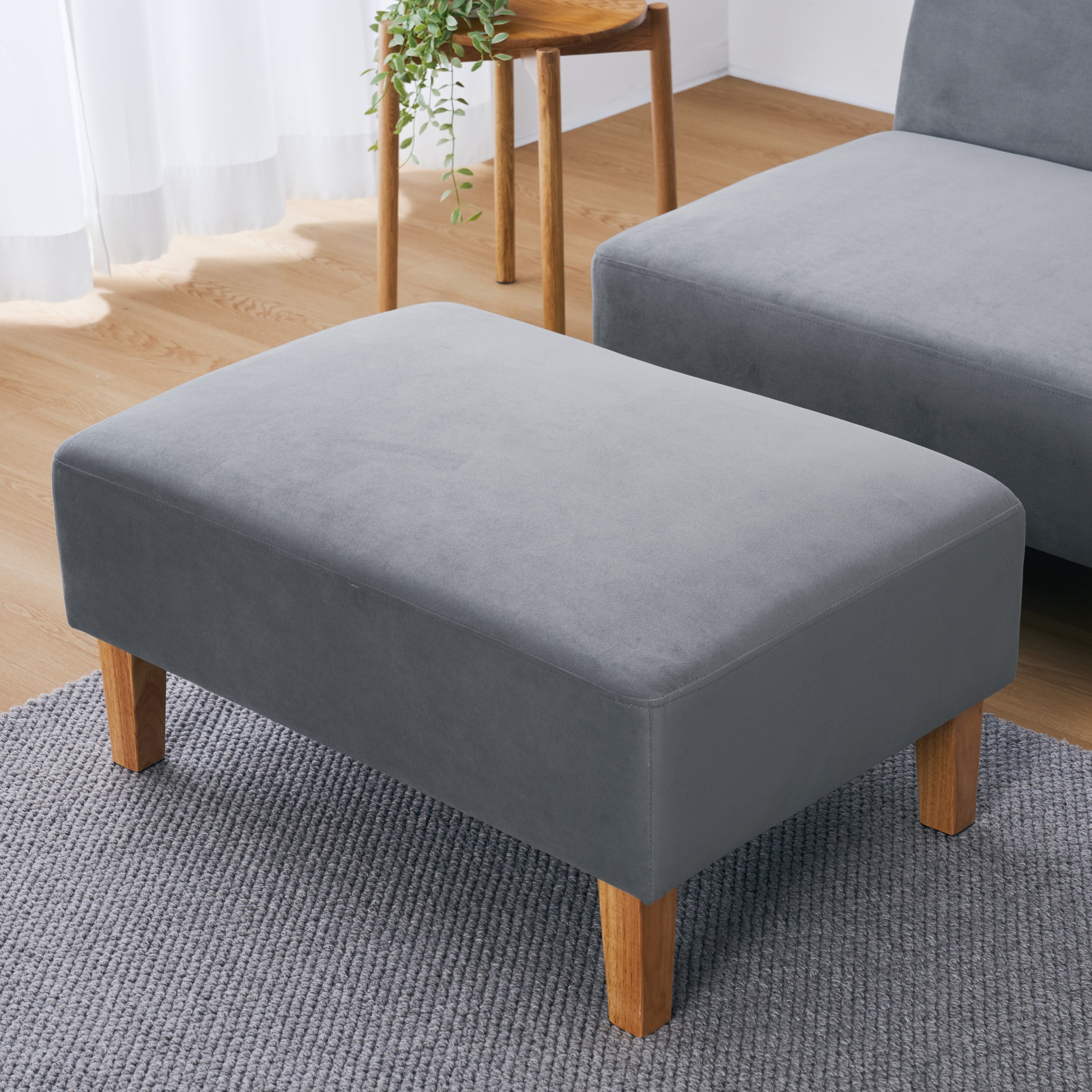 VENTOTA 3人掛けソファ 幅205cm 2種類の脚 木脚 スチール脚 ベロア生地