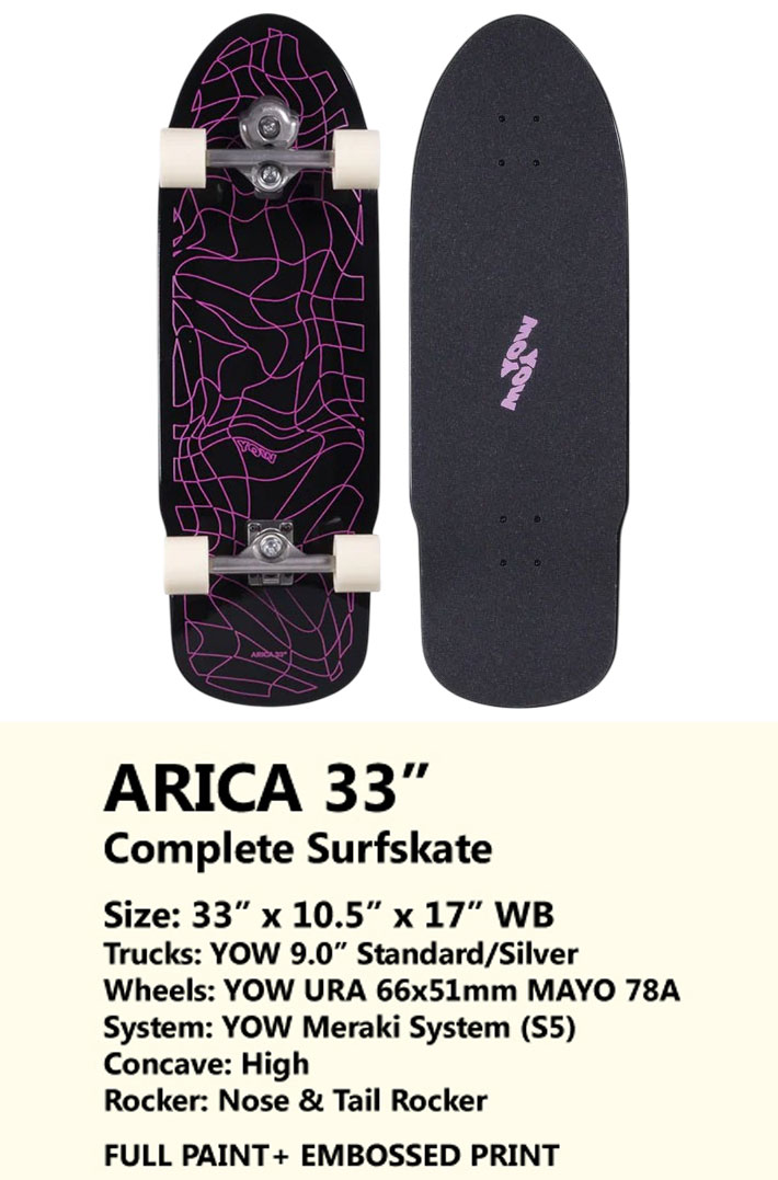 YOW（ヤウ） サーフスケート ARICA 33インチ アリカ 49 SURFSKATE