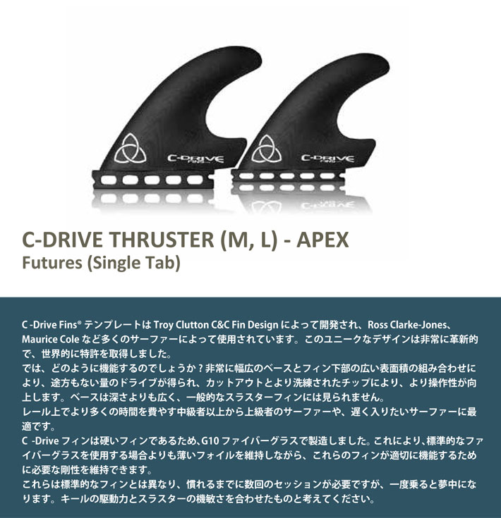 ショートボード フィン NVS Fin ショートボード用フィン C-Drive APEX