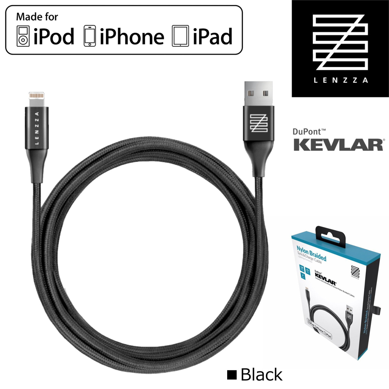 iPhone ケーブル Apple MFi認証 USB ライトニングケーブル 超高耐久