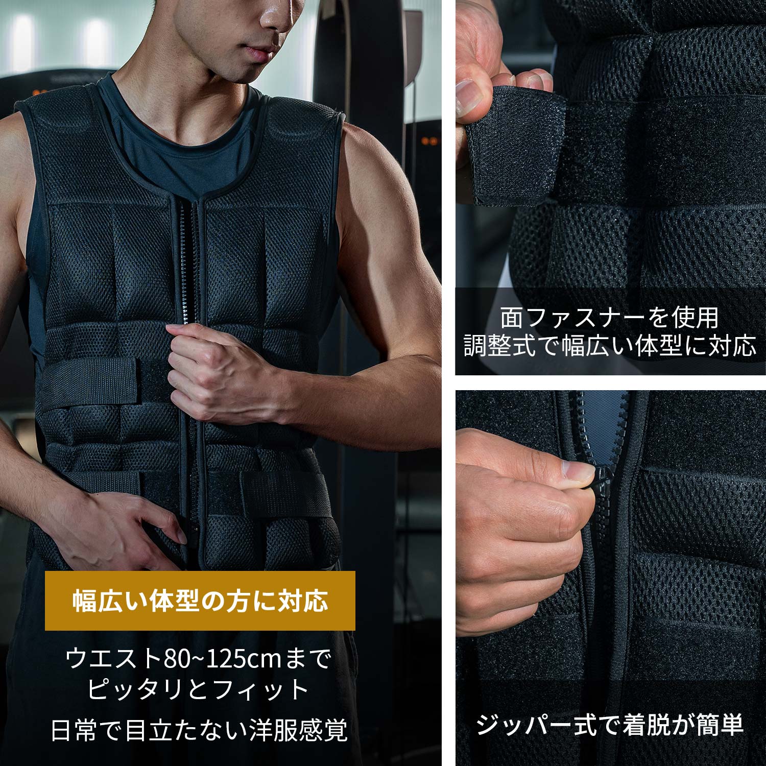 AIFY ウエイトベスト 10kg ウェイトベスト 重り ジャケット ダンベル