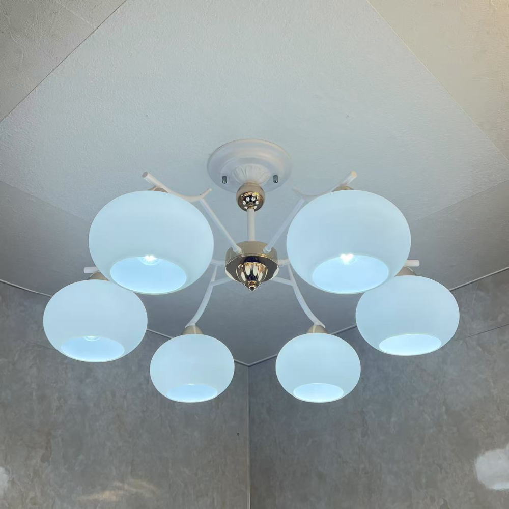 引掛けシーリング対応 LED 6灯 シャンデリア ホワイトタイプ