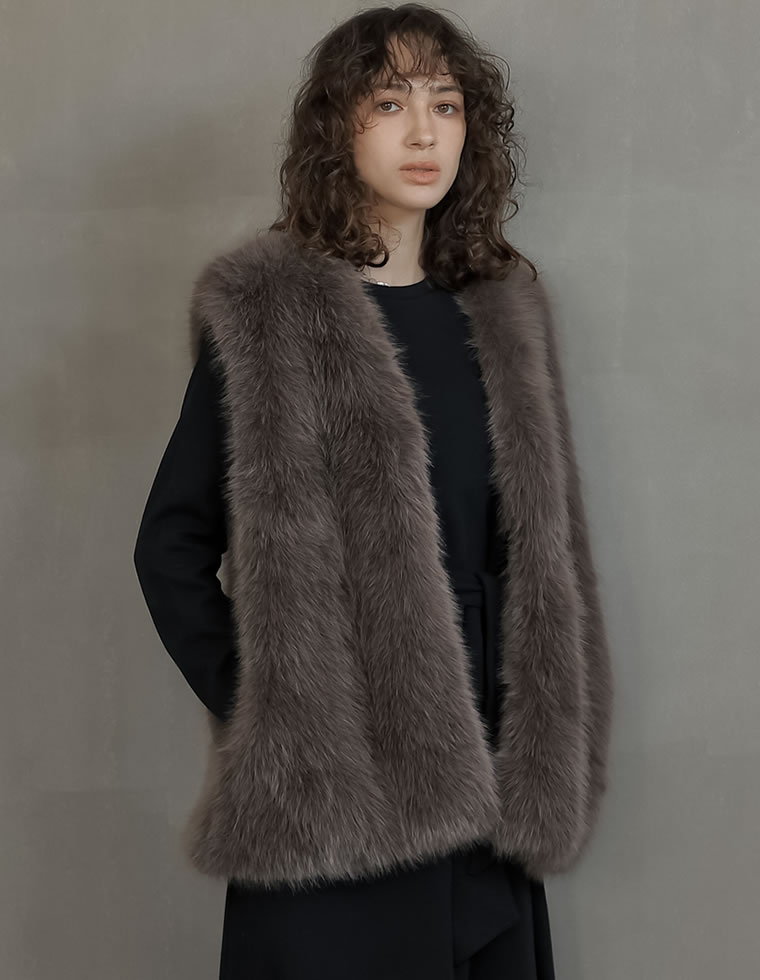 Re:EDIT（リエディ） アウター ベスト レディース 4色 M/L 秋冬 ファー