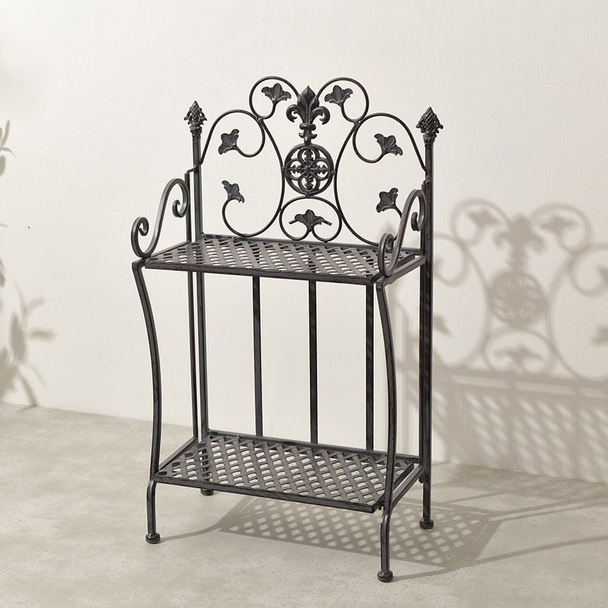 花台 アンティーク 屋外 おしゃれ アイアン フラワースタンド 2段