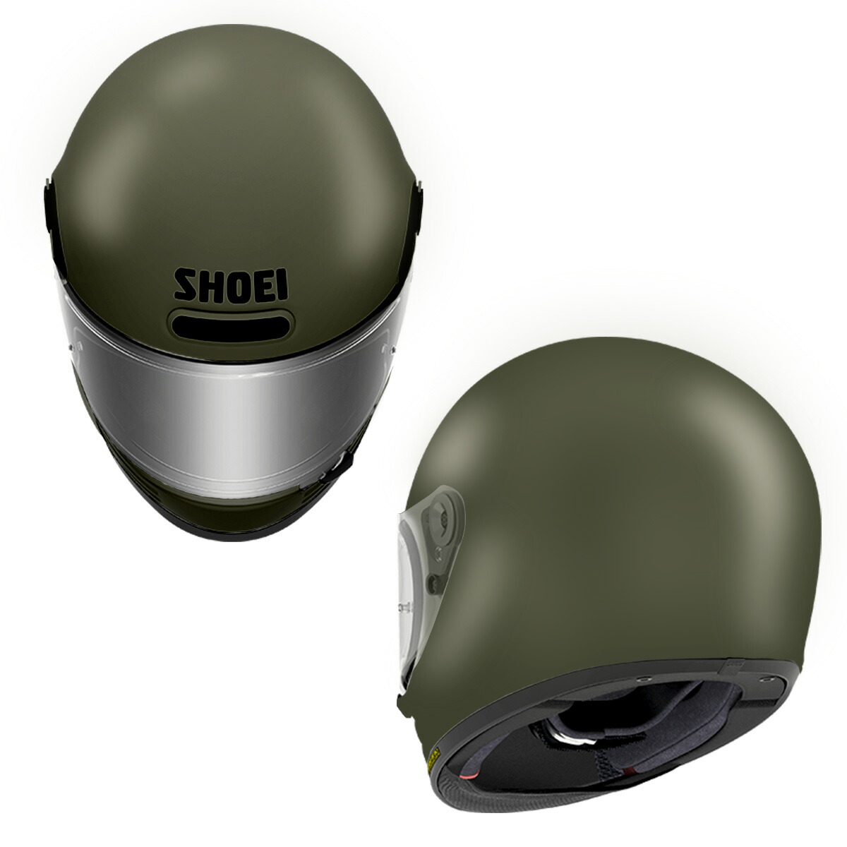 SHOEI フルフェイスヘルメット Glamster グラムスター モスグリーン