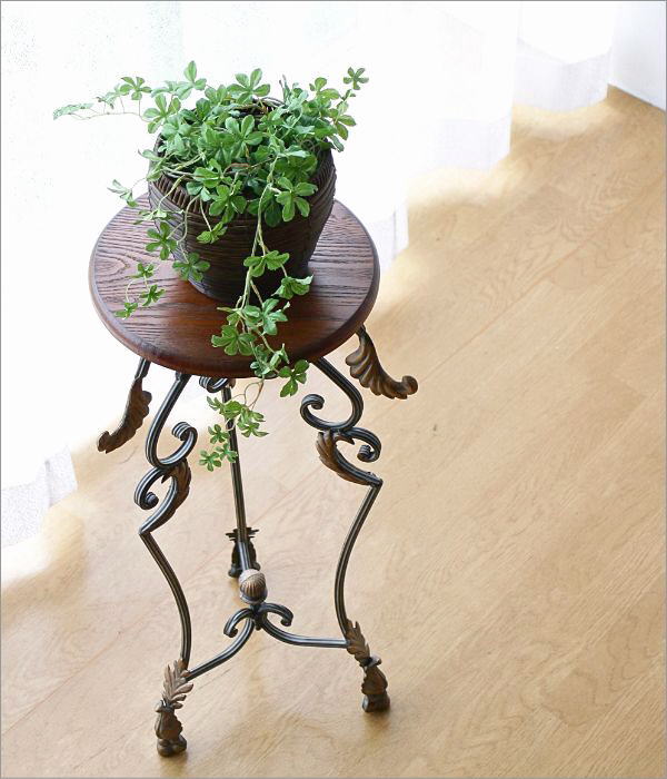 花台 室内 木製 アイアン おしゃれ 玄関 花置き台 花瓶置き 花瓶台