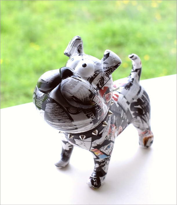 貯金箱 おしゃれ 陶器 犬 いぬ ドッグ オブジェ 置物 かわいい 動物
