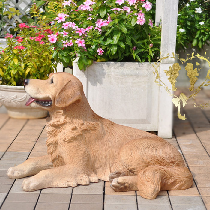 送料無料】 【ゴールデンレトリバー】 【ガーデニング雑貨】 【犬置物