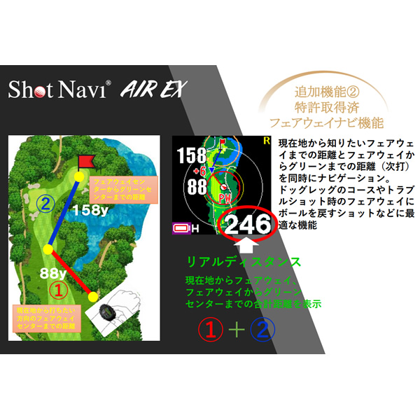 ShotNavi（ショットナビ） テクタイト Shot Navi AIR EX GPSゴルフナビ
