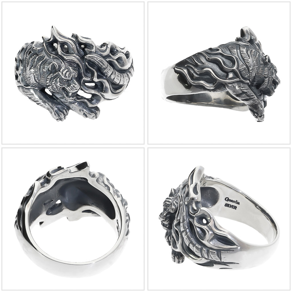 Guardia ガルディア 白虎 リング 指輪 11〜30号 メンズリング シルバー