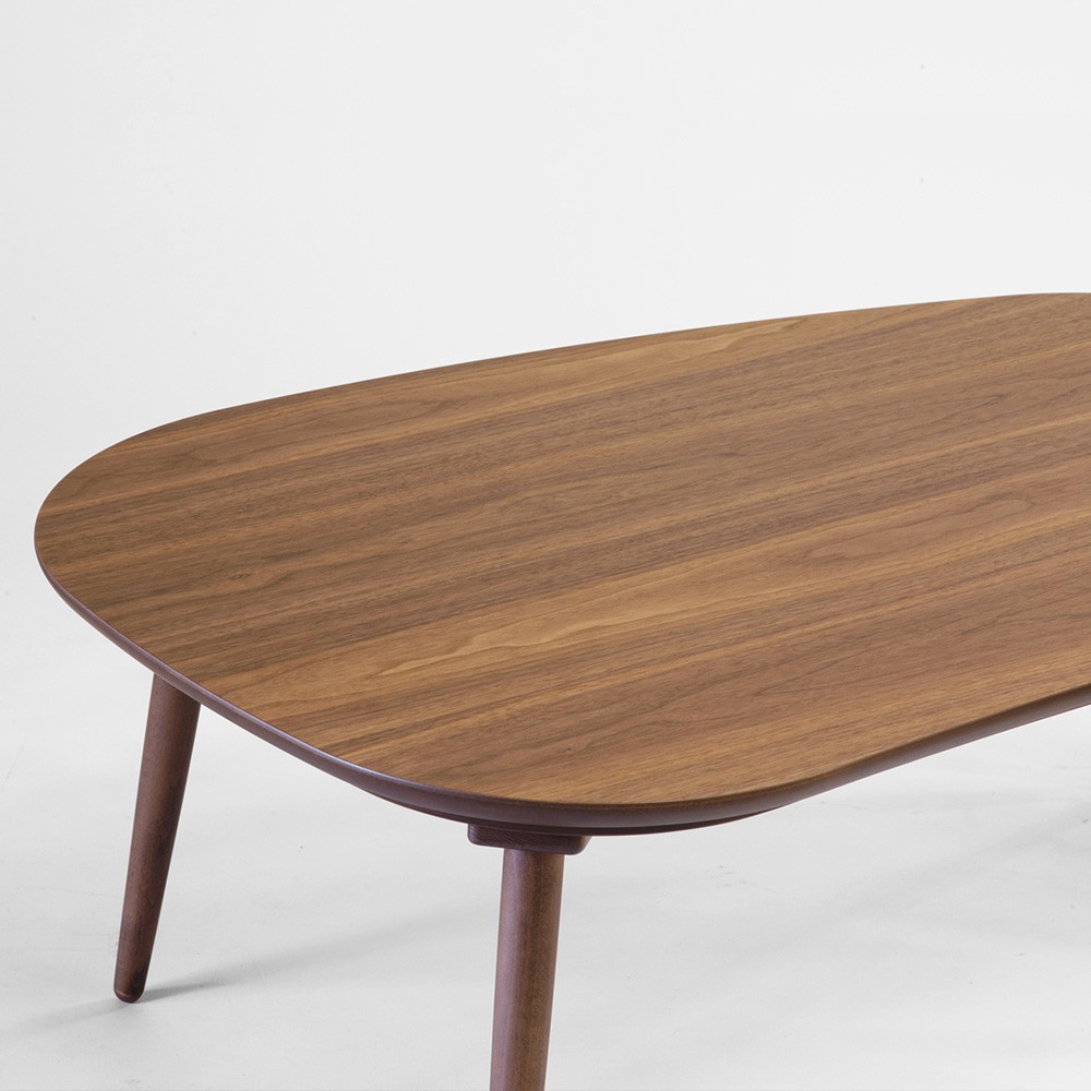 こたつテーブル 楕円形 おしゃれ 幅120 コタツ Nichibi Woodworks