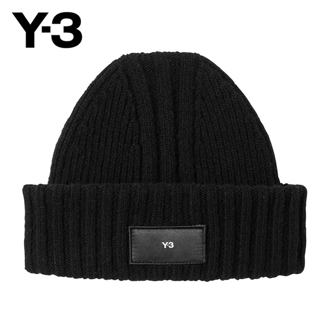 Y-3 ワイスリー ロゴ ニットキャップ IP1857 黒 ニット帽 ビーニー