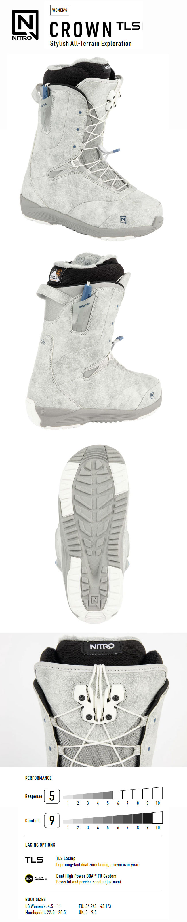 NITRO（ナイトロ） ブーツ CROWN TLS 26-25 スノーボードブーツ