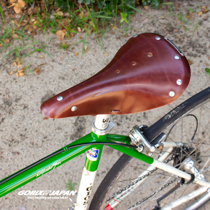 GORIX レザーサドル 本革 革サドル 自転車 牛革 ビンテージ クラシック