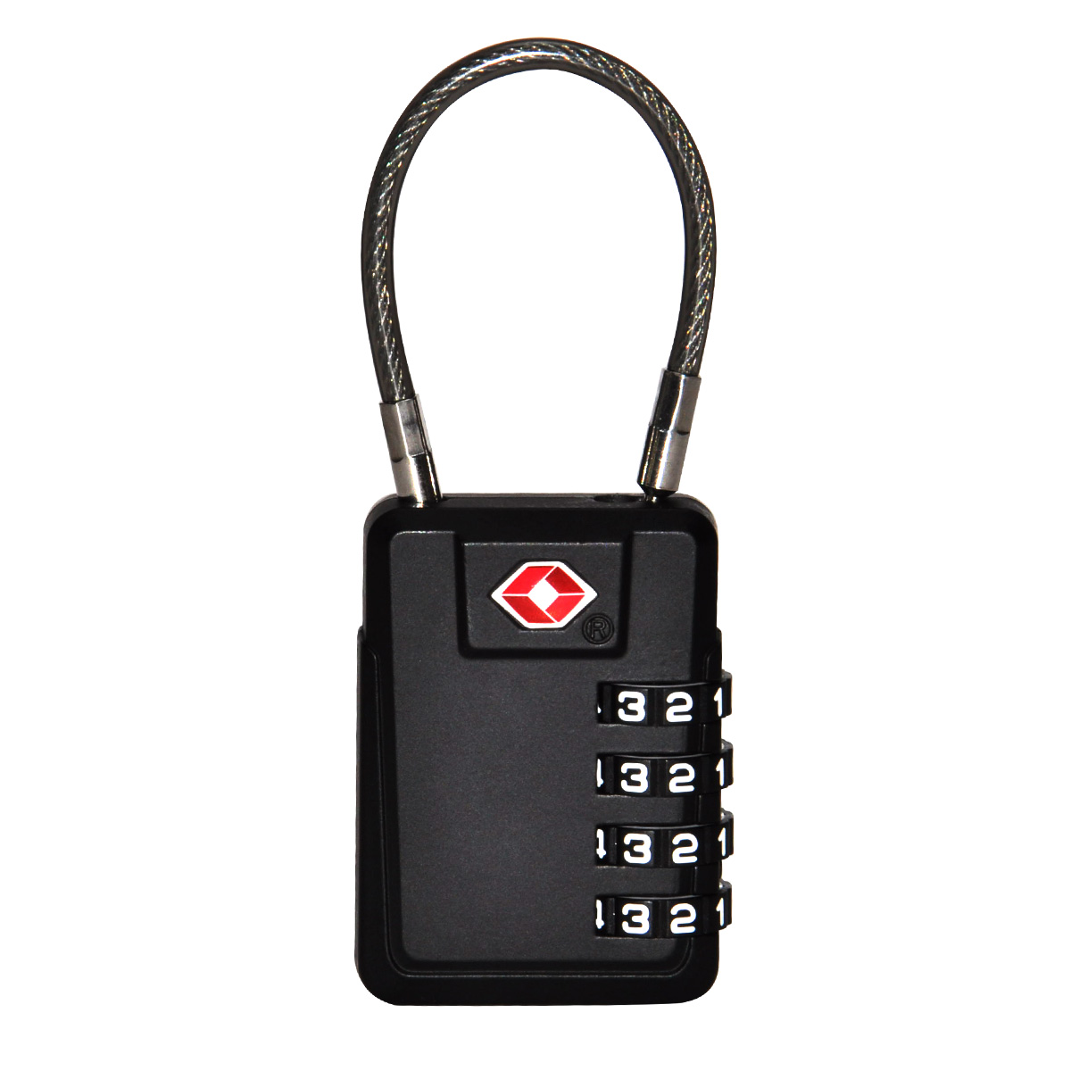 並行輸入品】 TSA ロック 4桁 ダイヤル式 ワイヤー 南京錠 スーツ