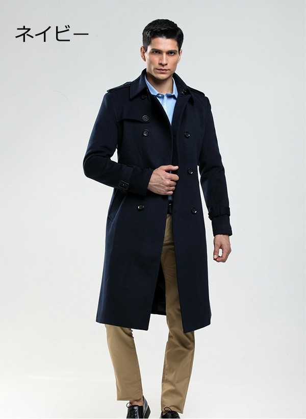 ダブルブレスト 秋コート チェスターコート ベルト付き メンズ メンズ
