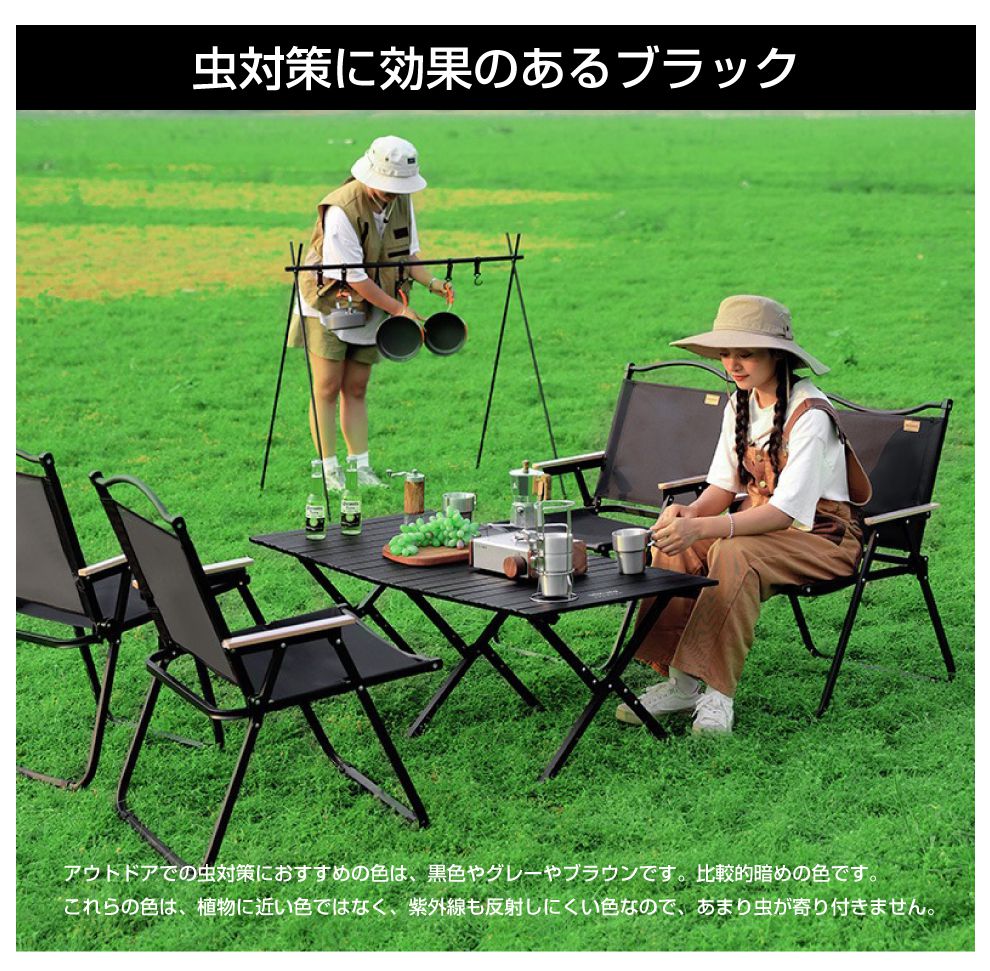 AWD アウトドアチェア Mサイズ ブラックフレーム 全3カラー AWD-CCMBF