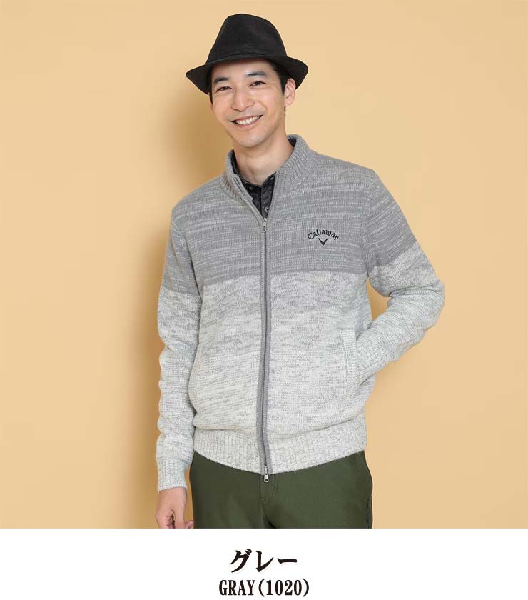 Callaway（キャロウェイ） メランジグラデーション フルジップ ニット
