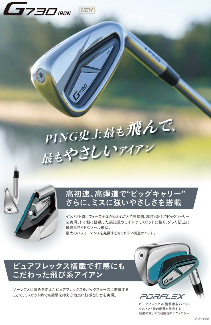 PING（ピン） 特注カスタムクラブ G730 アイアン N.S.PRO Zelos6