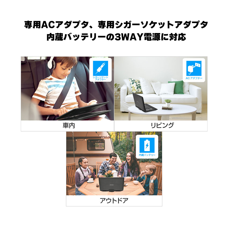 GREEN HOUSE（グリーンハウス） ポータブルDVDプレーヤー 15.4型