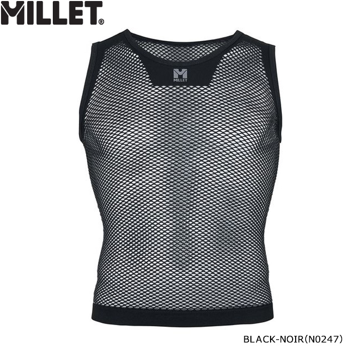 MILLET（ミレー） ドライナミックメッシュノースリーブクルー 汗による