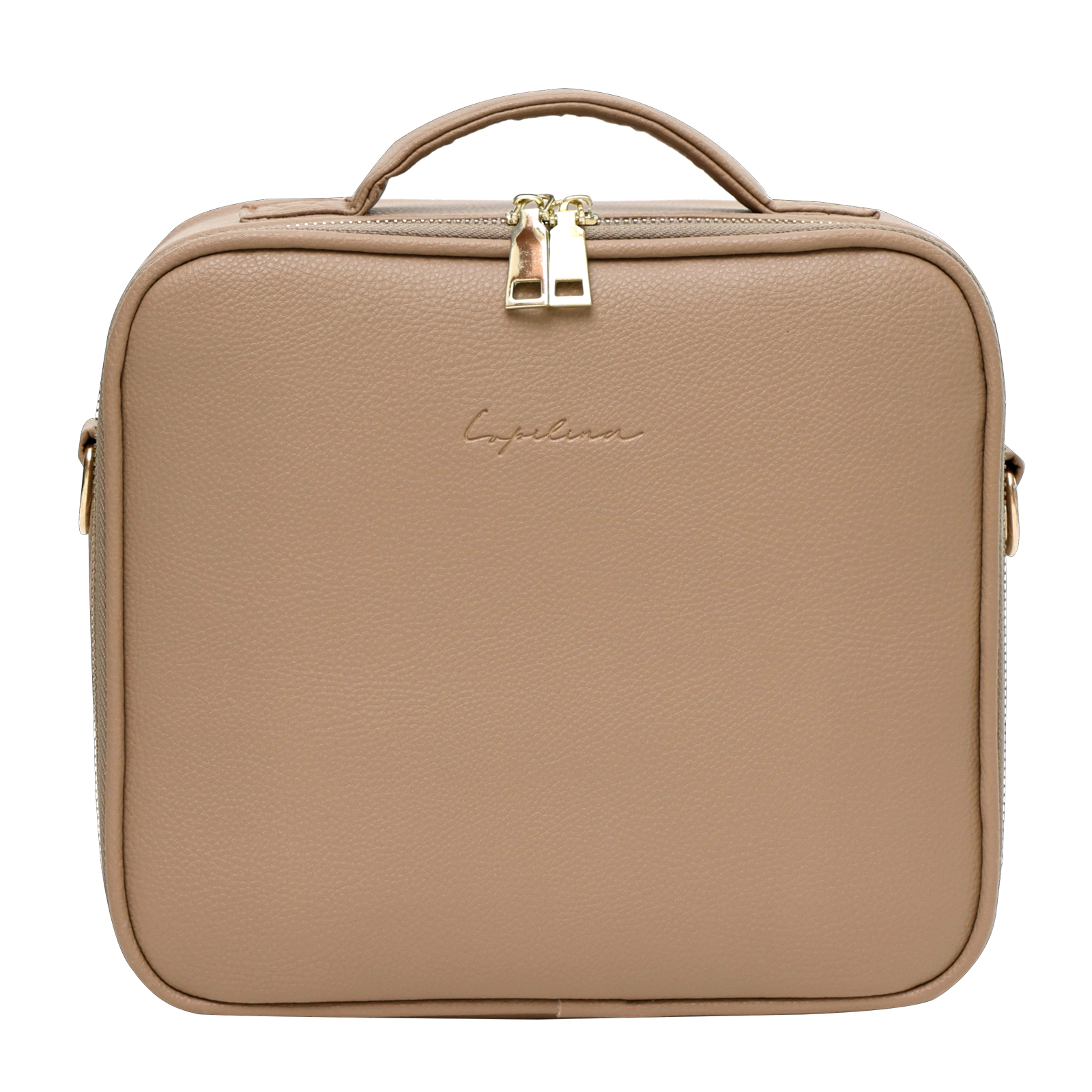 Lupilina ショルダー付 メイクボックス 鏡付き 大容量 持ち運び コスメ