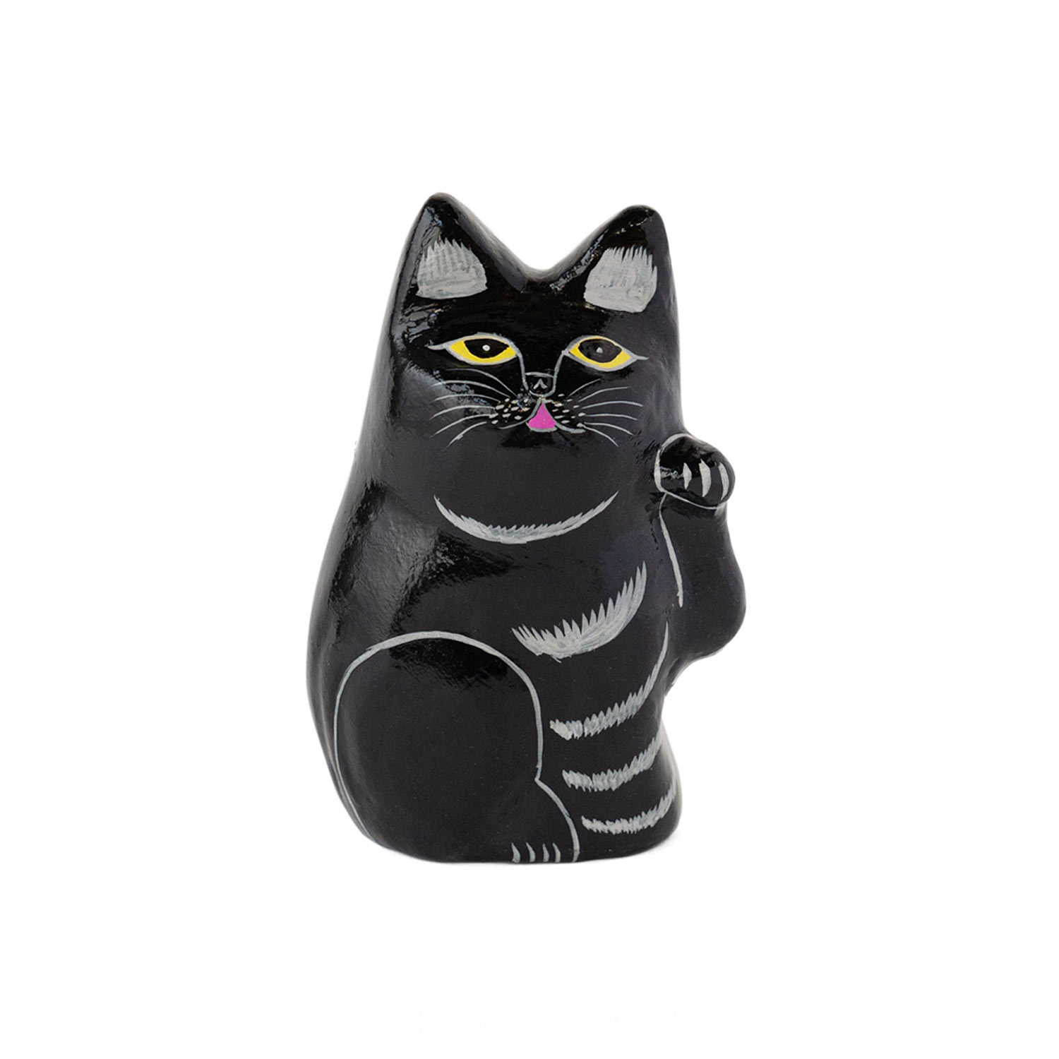 amabro（アマブロ） 招き猫 インドの招き猫 PAPER MACHE CAT DOLL 置物