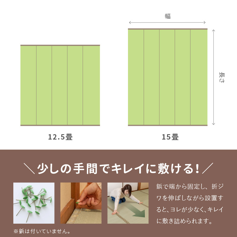 HAGiHARA（萩原） ラグ い草風 ゴザ カーペット 15畳 435×528cm 江戸間