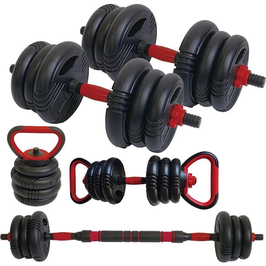 可変式 ダンベル 20kg 3バージョン 筋トレ トレーニング 送料無料