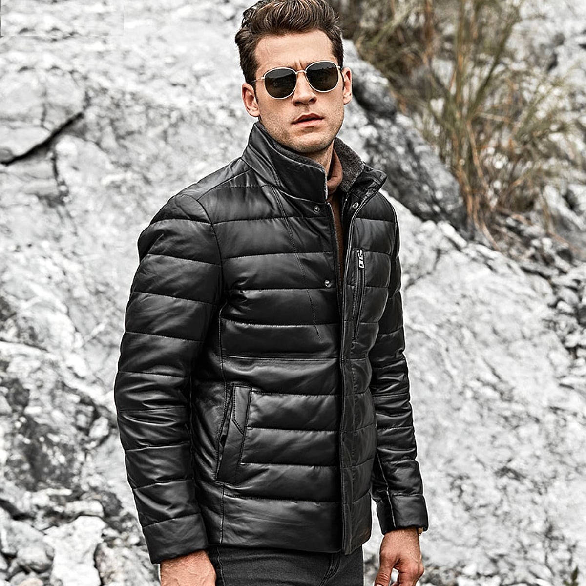 送料無料!】全10サイズ メンズ シープファーカラー ラムスキン